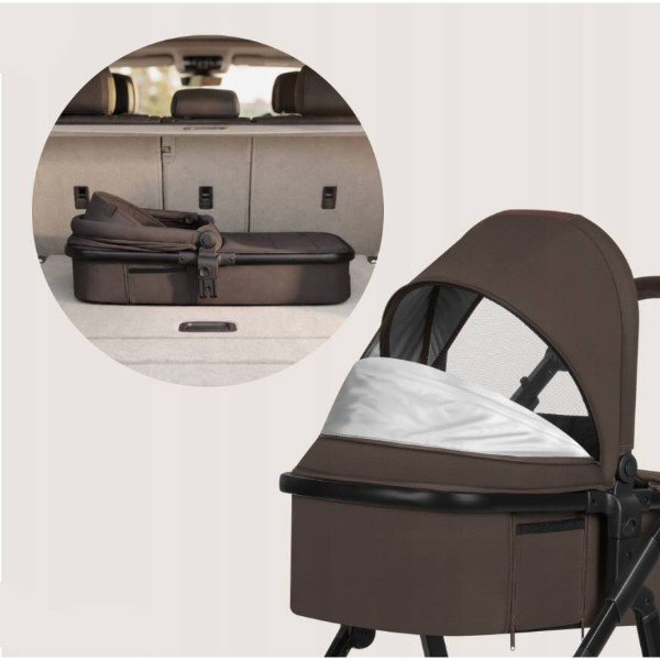 Фото - Коляска універсальна 3 в 1 Lionelo LO-AMBER 3IN1 BROWN CHOCOLATE