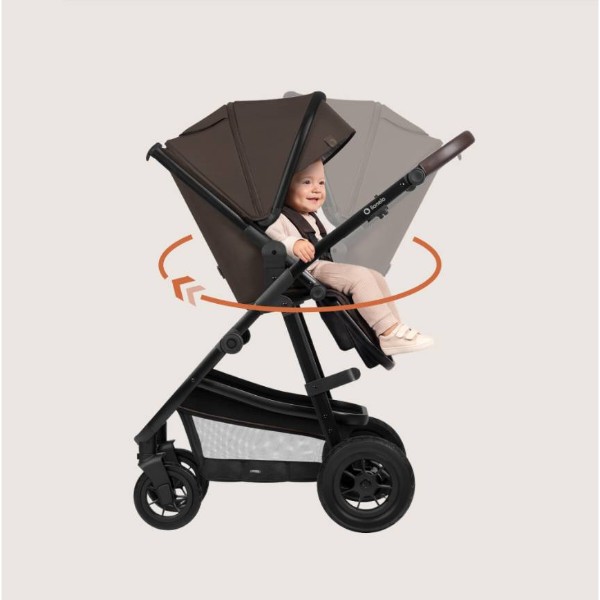 Фото - Коляска універсальна 3 в 1 Lionelo LO-AMBER 3IN1 BROWN CHOCOLATE