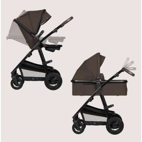 Фото - Коляска універсальна 3 в 1 Lionelo LO-AMBER 3IN1 BROWN CHOCOLATE