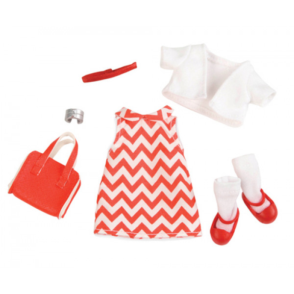 Фото - Одяг та аксесуари для міні-ляльки Lori Платье с принтом (LO30009Z)