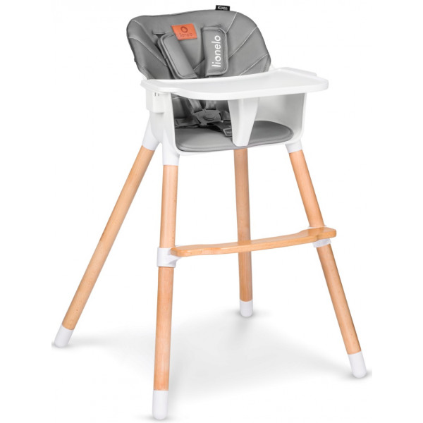 Фото - Стільчик для годування класичний Lionelo Koen Grey Stone