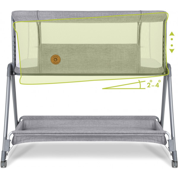 Фото - Ліжечко дитяче прямокутне Lionelo Luna Grey Concrete