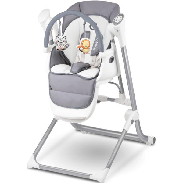 Фото - Стульчик-качалка для кормления Lionelo 2 в 1 Niles Grey