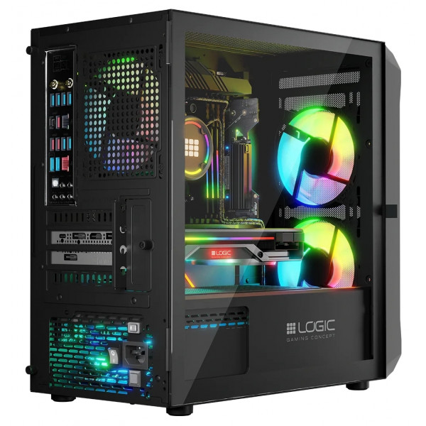 Фото - Корпус Logic Concept PORTOS MESH+GLASS ARGB (AM-PORTOS-10-0000000-0002)