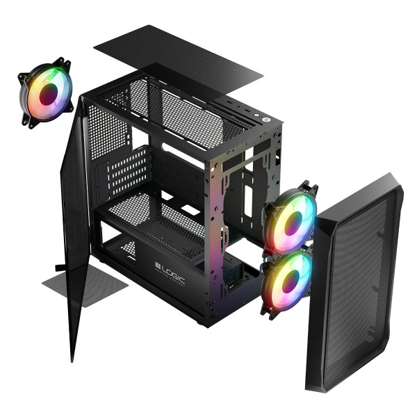 Фото - Корпус Logic Concept PORTOS MESH+GLASS ARGB (AM-PORTOS-10-0000000-0002)