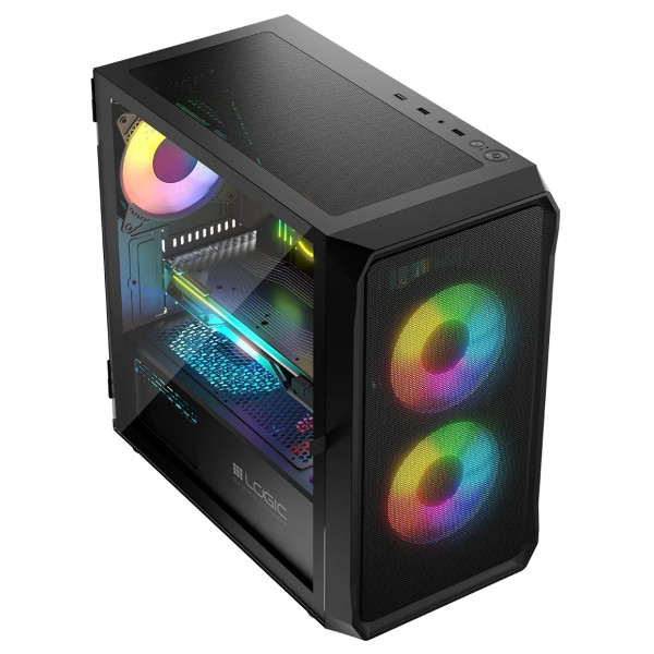 Фото - Корпус Logic Concept PORTOS MESH+GLASS ARGB (AM-PORTOS-10-0000000-0002)