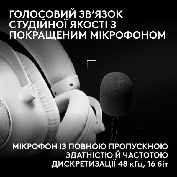 Фото - Гарнитура беспроводная игровая Logitech G PRO X3 Lightspeed White (981-001748)