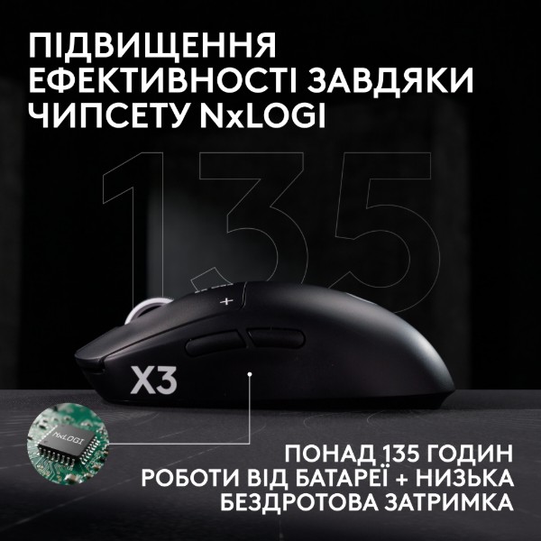 Фото - Мышь беспроводная игровая Logitech G PRO X3 Superstrike Lightspeed Midnight Black (910-007878)
