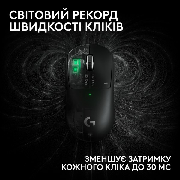 Фото - Мышь беспроводная игровая Logitech G PRO X3 Superstrike Lightspeed Midnight Black (910-007878)