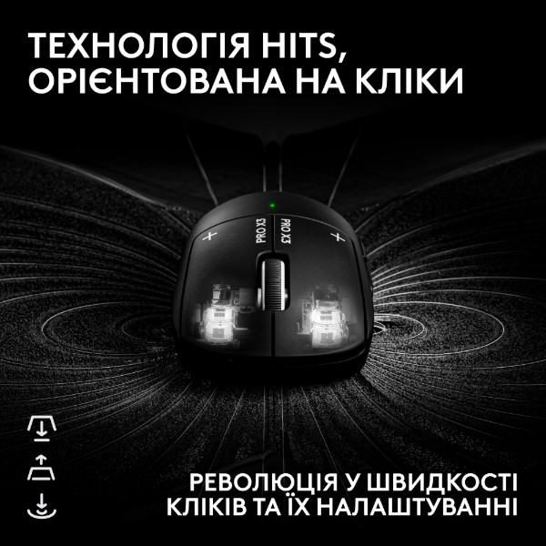 Фото - Мышь беспроводная игровая Logitech G PRO X3 Superstrike Lightspeed Midnight Black (910-007878)