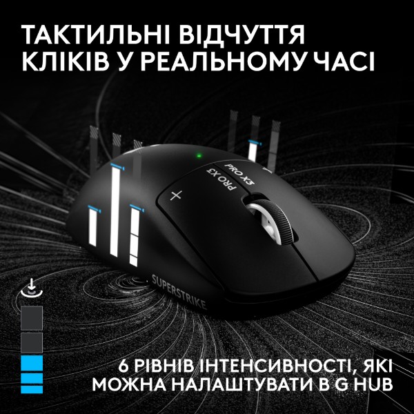 Фото - Мышь беспроводная игровая Logitech G PRO X3 Superstrike Lightspeed Midnight Black (910-007878)