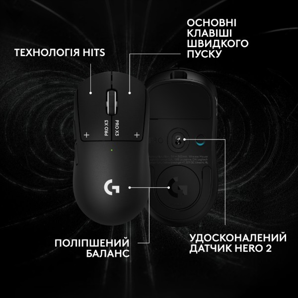 Фото - Мышь беспроводная игровая Logitech G PRO X3 Superstrike Lightspeed Midnight Black (910-007878)