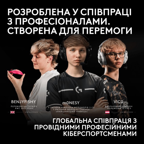 Фото - Миша бездротова ігрова Logitech G PRO X3 Superstrike Lightspeed Pink Eclipse (910-007827)