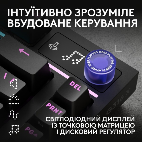 Фото - Клавиатура проводная игровая Logitech G316 X 75 Black TACTILE (920-014291)
