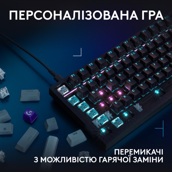 Фото - Клавиатура проводная игровая Logitech G316 X 75 Black TACTILE (920-014291)