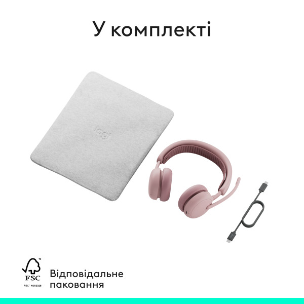 Фото - Гарнитура беспроводная Logitech Zone Wireless 2 ES Rose (981-001510)