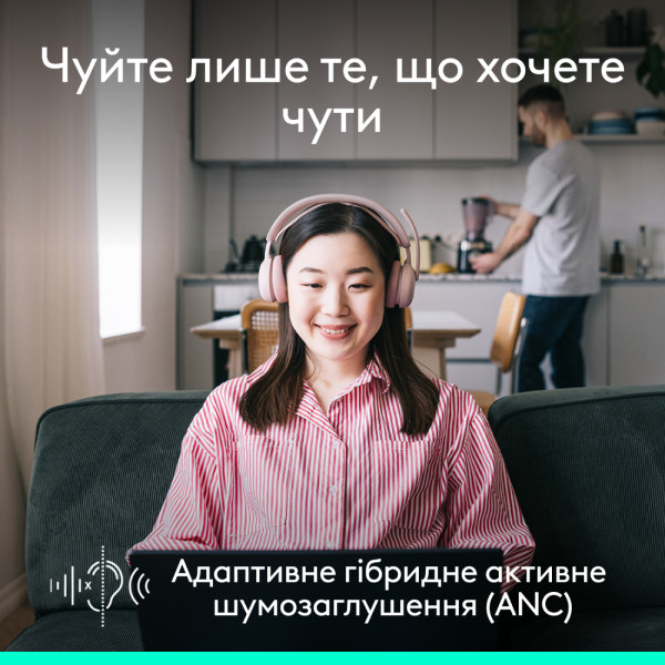 Фото - Гарнитура беспроводная Logitech Zone Wireless 2 ES Rose (981-001510)