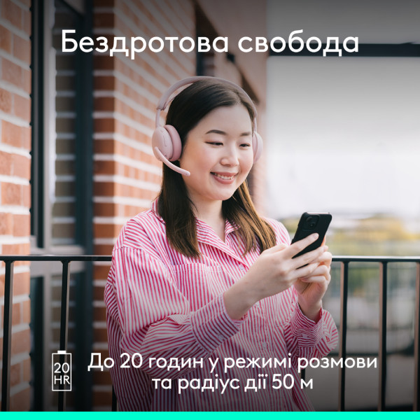 Фото - Гарнитура беспроводная Logitech Zone Wireless 2 ES Rose (981-001510)
