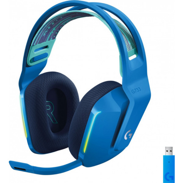 Фото - Гарнітура бездротова ігрова Logitech G733 Lightspeed Blue (981-000943)
