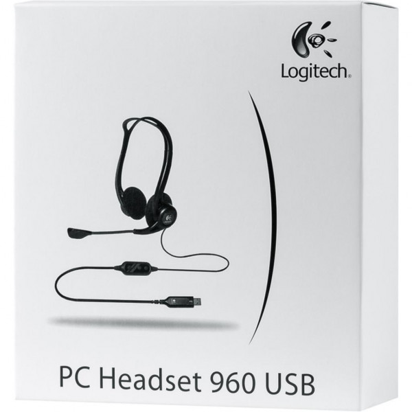 Фото - Уцінка - Гарнітура дротова Logitech PC Headset 960 USB (981-000100)