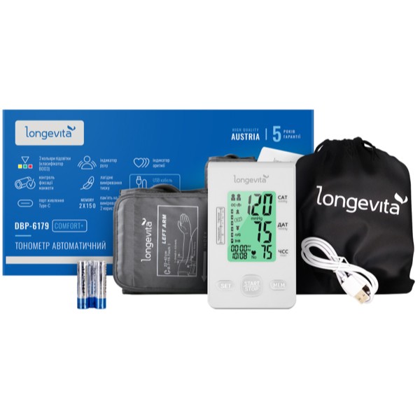 Фото - Тонометр Longevita DBP-6179