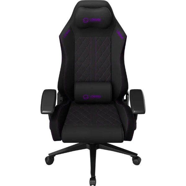 Фото - Крісло для геймерів Lorgar CHA41 Black/purple (LRG-CHA41-BK-PR)