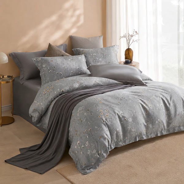Фото - Комплект постельного белья Love You 160×220х2 тенсель 300TC Silver (ly63052)