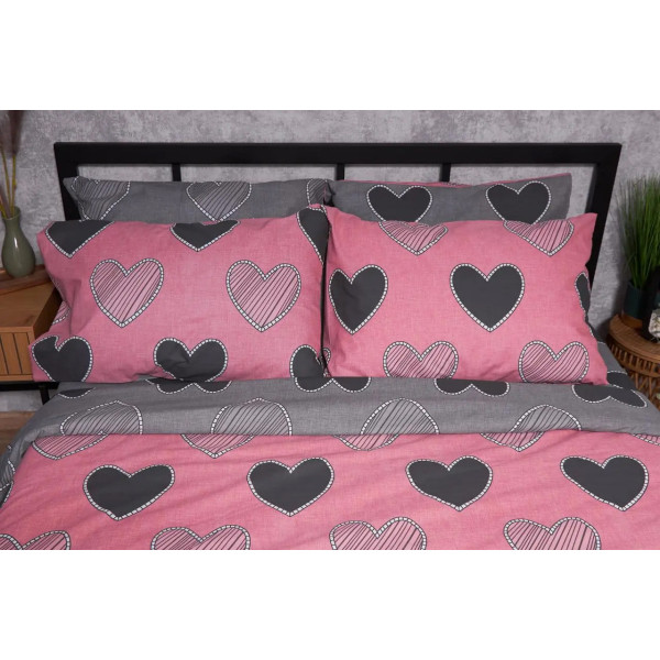 Фото - Комплект постільної білизни Moon&Star Бязь Gold Люкс Love 160х220х2 (MS-820002785)