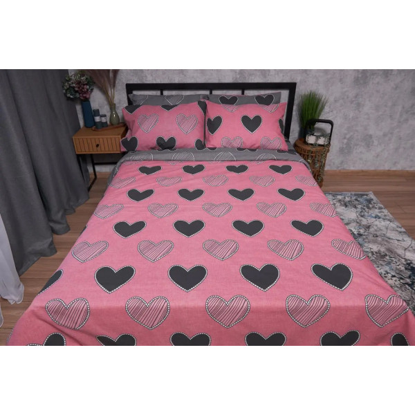 Фото - Комплект постільної білизни Moon&Star Бязь Gold Люкс Love 160х220х2 (MS-820002785)