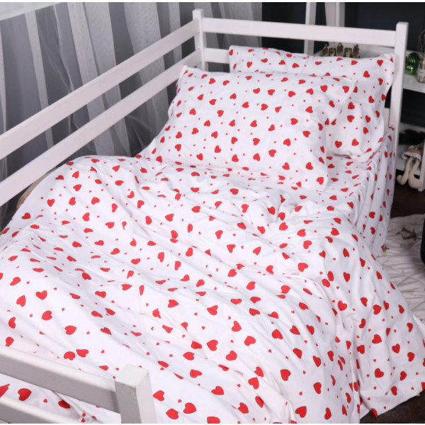 Фото - Простирадло двоспальне MirSon Фланель 015 Love 180x200 см (2200009652950)