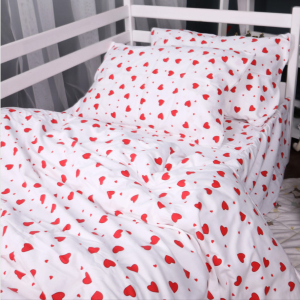 Фото - Простирадло двоспальне MirSon Фланель 015 Love 180x200 см (2200009652950)