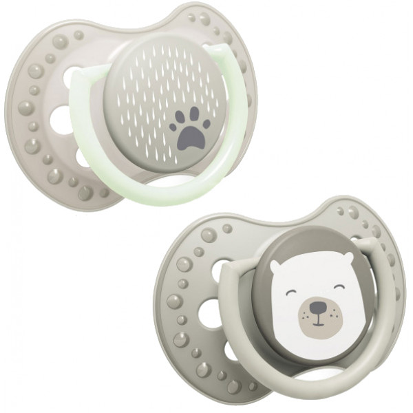 Фото - Симетрична пустушка Lovi Buddy bear силиконовая, 2 шт. (22/863)