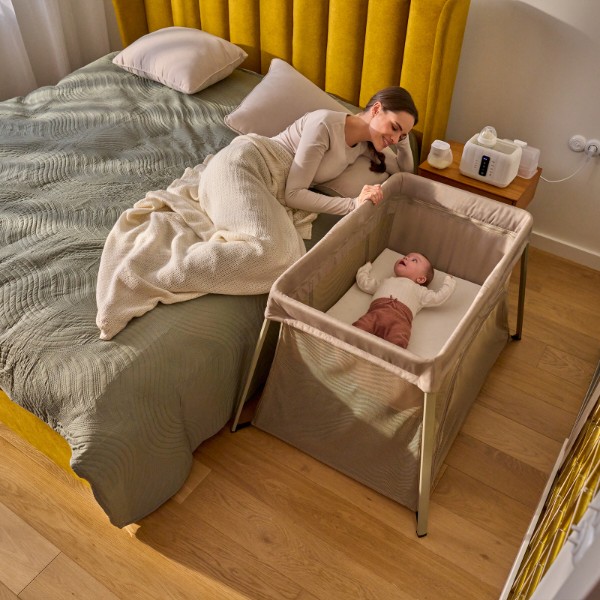 Фото - Манеж-ліжко Lionelo Alice Beige Olive