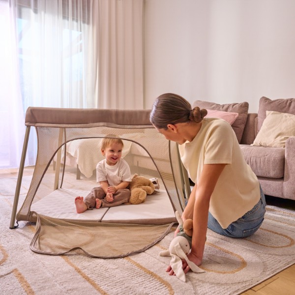 Фото - Манеж-ліжко Lionelo Alice Beige Olive