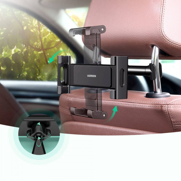 Фото - Тримач для мобільного пристрою UGREEN LP160 Car Headrest Mount Holder Black (60108)