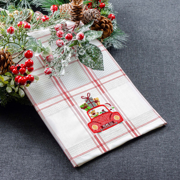 Фото - Полотенце кухонное Home Line 45х70 КЛЕТКА КРАСНАЯ (180060)