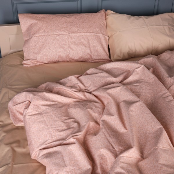 Фото - Комплект постельного белья MirSon King Size 220х240 см 22-1444 Gentle Peach Glow (2200012407066)