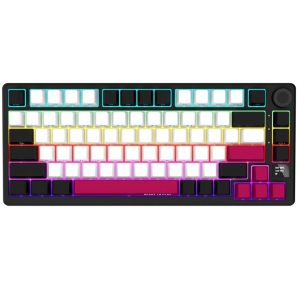 Фото - Клавиатура беспроводная игровая Lorgar KBP7075W Wireless Gaming Mechanical Pro Black-Red (LRG-KBP7075W-BK-US)