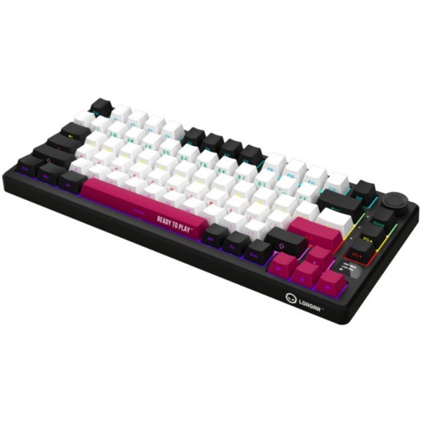 Фото - Клавиатура беспроводная игровая Lorgar KBP7075W Wireless Gaming Mechanical Pro Black-Red (LRG-KBP7075W-BK-US)