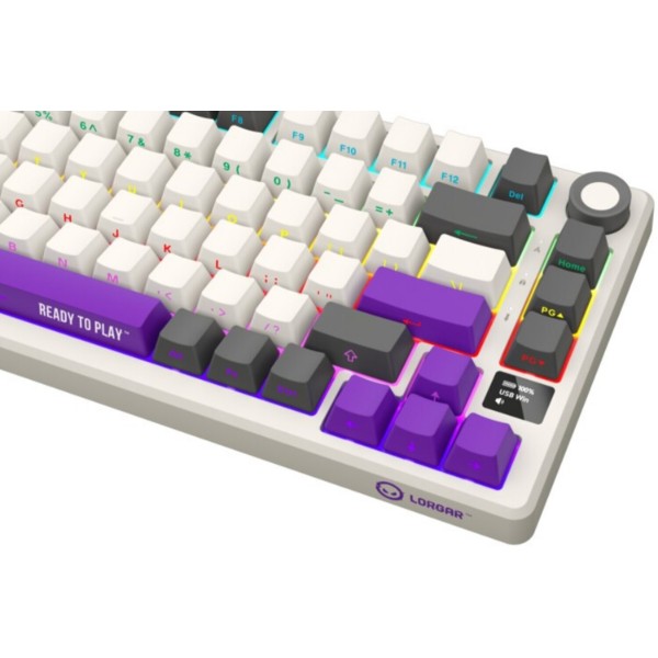 Фото - Клавиатура беспроводная игровая Lorgar KBP7075W Wireless Gaming Mechanical Pro Beige (LRG-KBP7075W-RT-US)