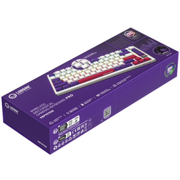 Фото - Клавиатура беспроводная игровая Lorgar KBP7075W Wireless Gaming Mechanical Pro White (LRG-KBP7075W-WH-US)