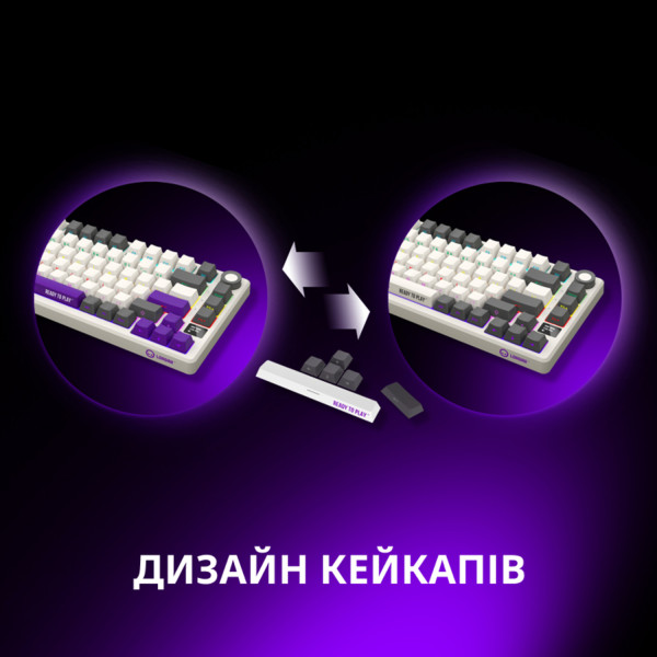 Фото - Клавиатура беспроводная игровая Lorgar KBP7075W Wireless Gaming Mechanical Pro White (LRG-KBP7075W-WH-US)