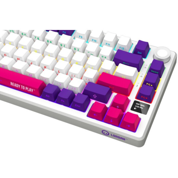Фото - Клавиатура беспроводная игровая Lorgar KBP7075W Wireless Gaming Mechanical Pro White (LRG-KBP7075W-WH-US)