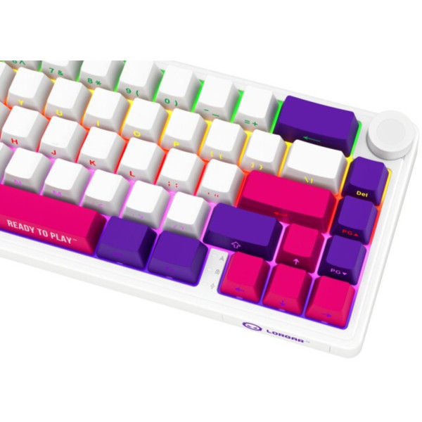 Фото - Клавиатура беспроводная игровая Lorgar KBP70MW Wireless Mechanical Pro White (LRG-KBP70MW-WH-US)