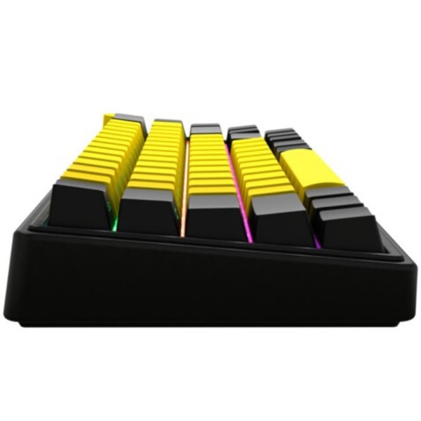 Фото - Клавиатура беспроводная игровая Lorgar KBP70MW Wireless Mechanical Pro Black-Yellow (LRG-KBP70MW-YL-US)