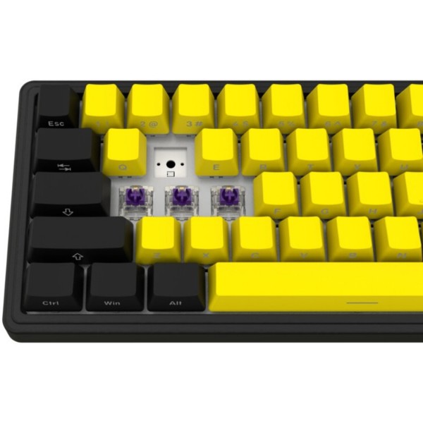 Фото - Клавиатура беспроводная игровая Lorgar KBP70MW Wireless Mechanical Pro Black-Yellow (LRG-KBP70MW-YL-US)
