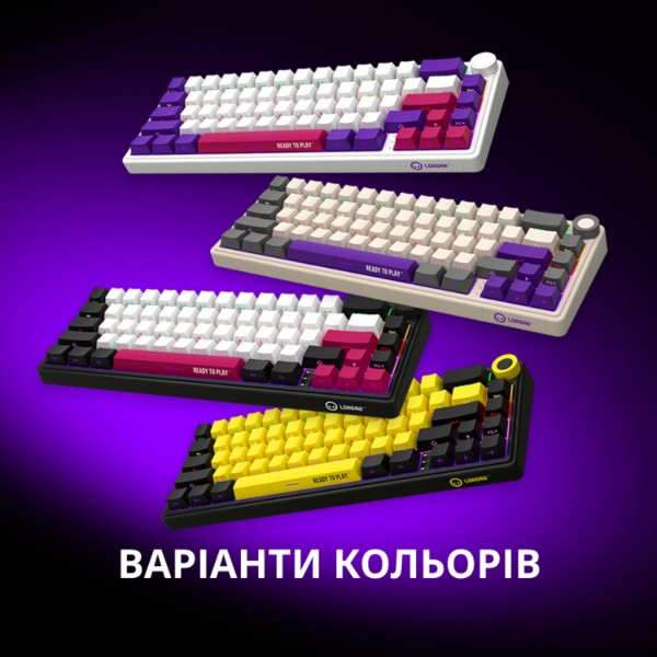 Фото - Клавиатура беспроводная игровая Lorgar KBP70MW Wireless Mechanical Pro Black-Yellow (LRG-KBP70MW-YL-US)