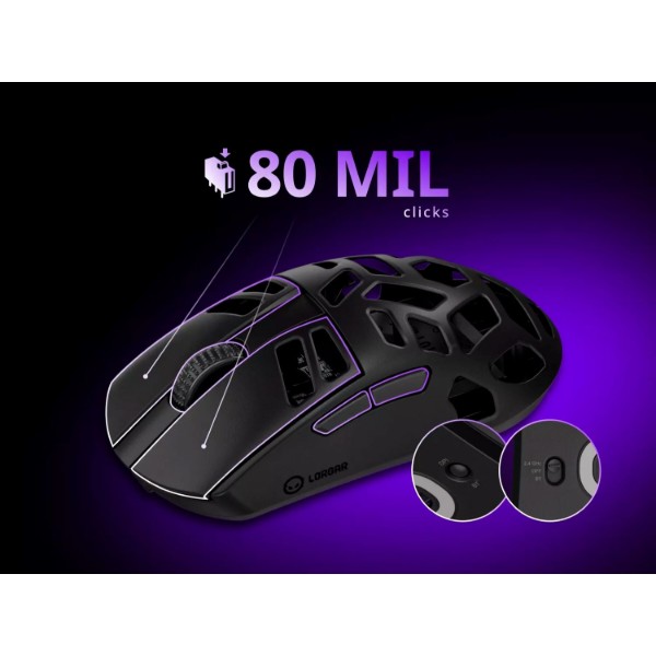 Фото - Миша бездротова ігрова Lorgar Elite MSE90W Wireless Gaming Mouse Elite Black (LRG-MSE90W-BK)