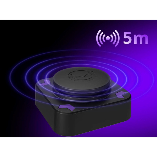 Фото - Мікрофон для комп'ютера бездротовий Lorgar Voicer SMP40 RGB з бездротовою кнопкою Black (LRG-SMP40-BK)