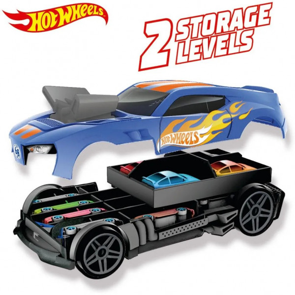 Фото - Игровой набор Hot Wheels Гоночный автомобиль-гараж 2 в 1 (HWCC15)